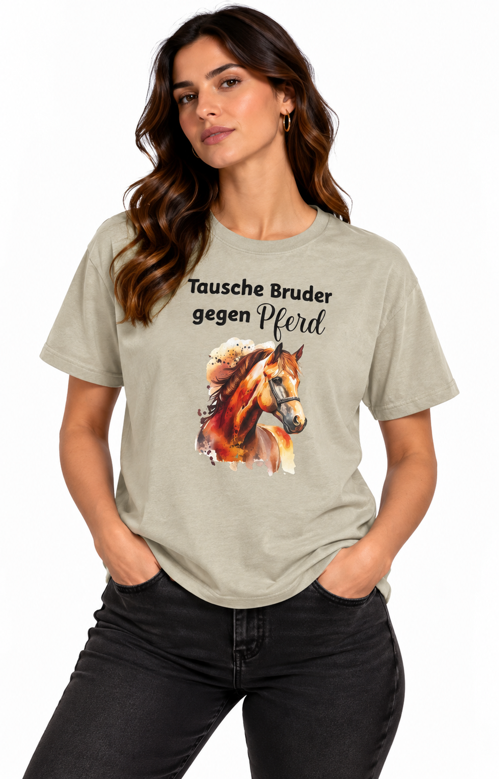 T-Shirt "Tausche Bruder gegen Pferd"