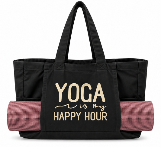 Yoga-Tasche - Yoga is my happy hour